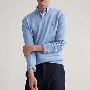 Polo Ralph Lauren Cotton V-Neck Sweater size L